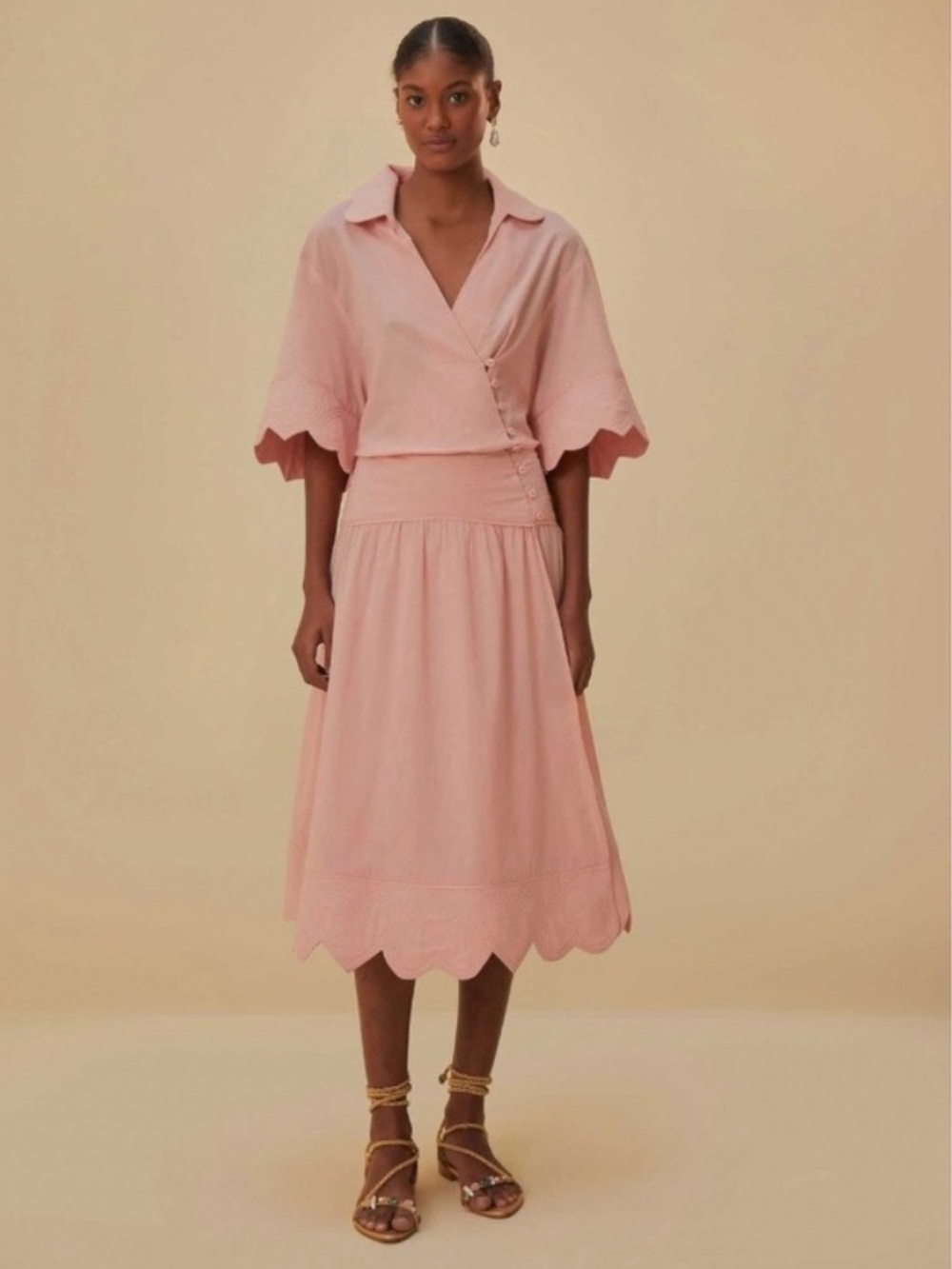 Women's Farm Rio Pink Midi Dress Size XS